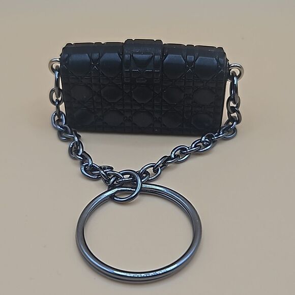 Black or Pink Dior Purse Key Chain - Picture 2 of 3